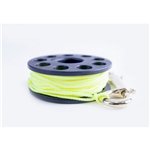 Катушка с линем 15м + карабин желтый