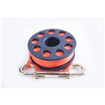Катушка с линем 15м + карабин оранж