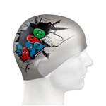 Шапочка Hello Dude юниор серая силикон