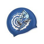 Шапочка Crazy Fly юниор бирюзовая силикон