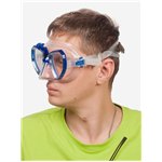 Маска Salvimar Trinity с креплением для камеры синяя