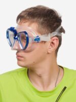 Маска Salvimar Trinity с креплением для камеры синяя