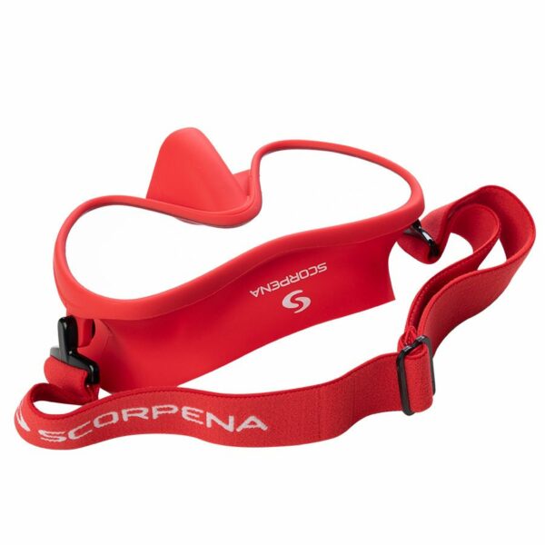 Маска Scorpena N3 зеркальные литнзы красная с эласт.ремешком