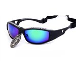 Очки KiteStar зеленые зеркальные линзы черные