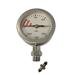 Манометр DirZone 52мм 360бар с ниппелем