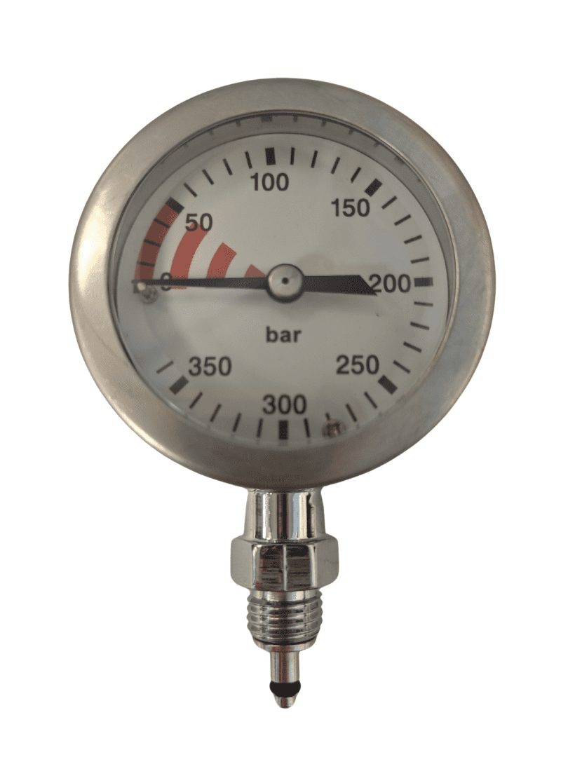 Манометр DirZone 52мм 360бар купить с доставкой по России Манометр DirZone 52мм 360бар с ниппелем — изображение 1