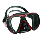 Маска AmphibianGear М56 черный силикон красная