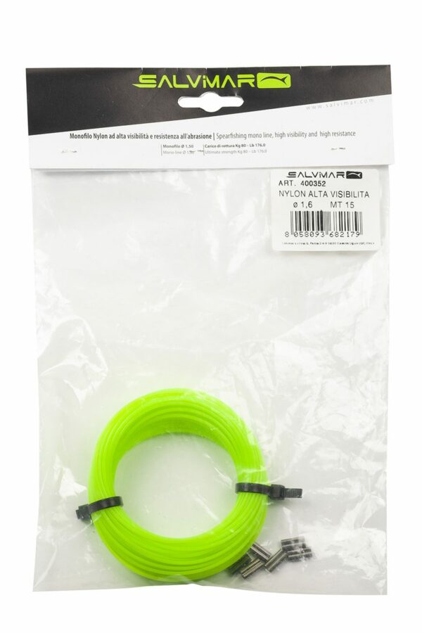 Монолинь Salvimar d1.6мм 15м+6 зажимов зеленый