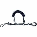 Держатель спиральный карабин+кольцо с петлей