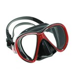 Маска AmphibianGear М56 черный силикон красная