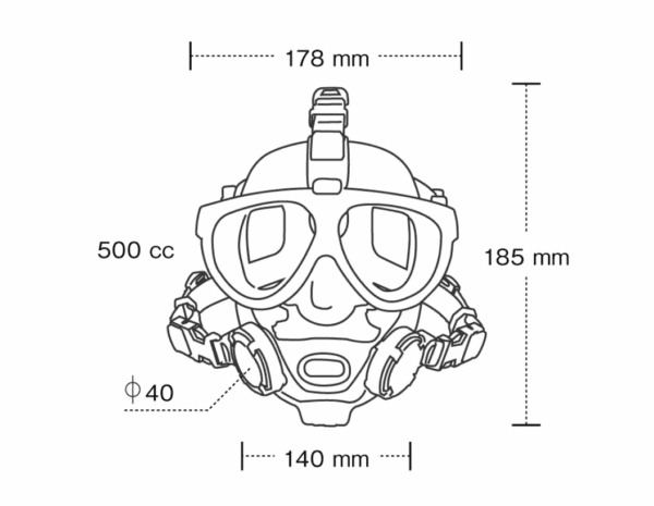 Маска полнолицевая Zero Mantis