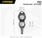 Консоль Cressi 2-х приборная манометр+ глубиномер