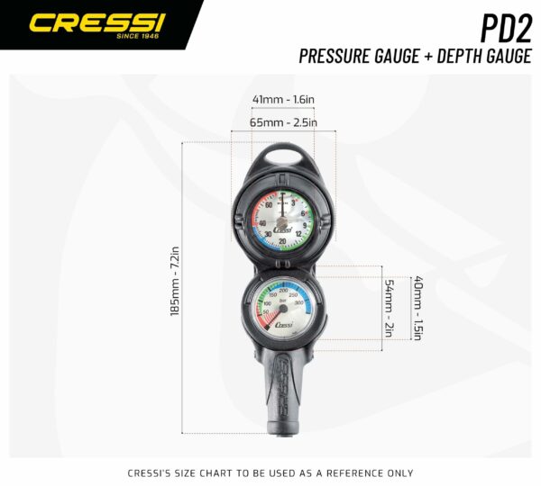 Консоль Cressi 2-х приборная манометр+ глубиномер