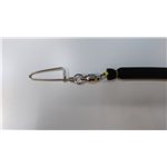 Амортизатор линя силиконовый 10см с карабином и вертлюжком