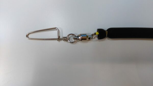 Амортизатор линя силиконовый 6см с карабином и вертлюжком