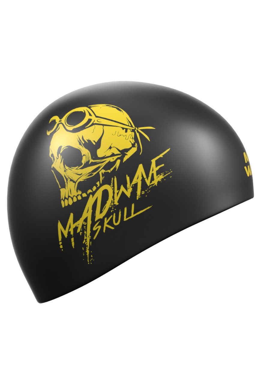 Шапочка силиконовая Swim Skull двусторонняя черная — изображение 3