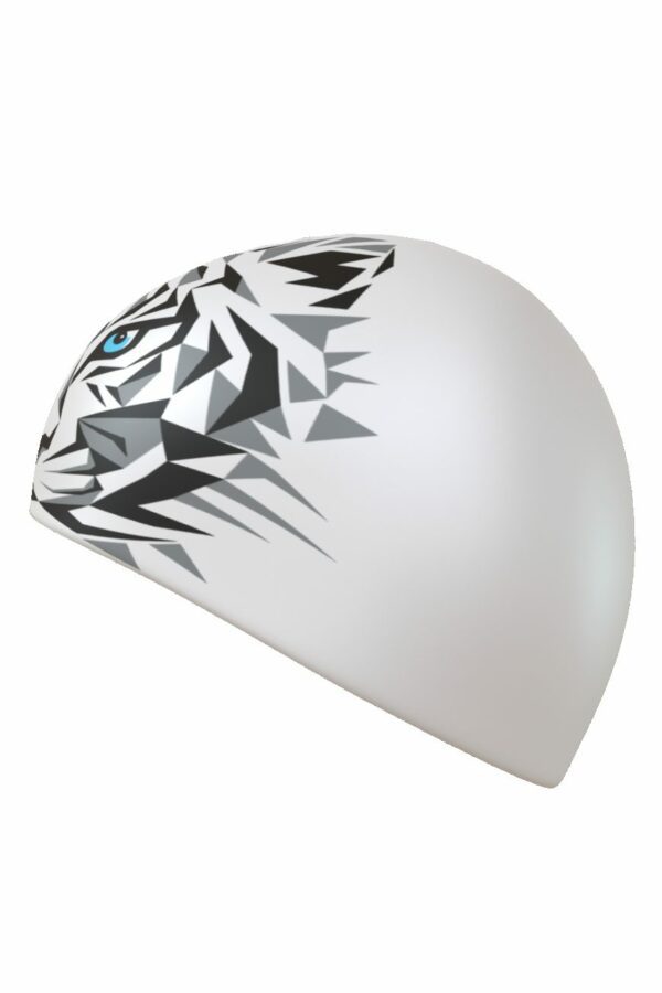 Шапочка силиконовая Tigrillo юниор белая