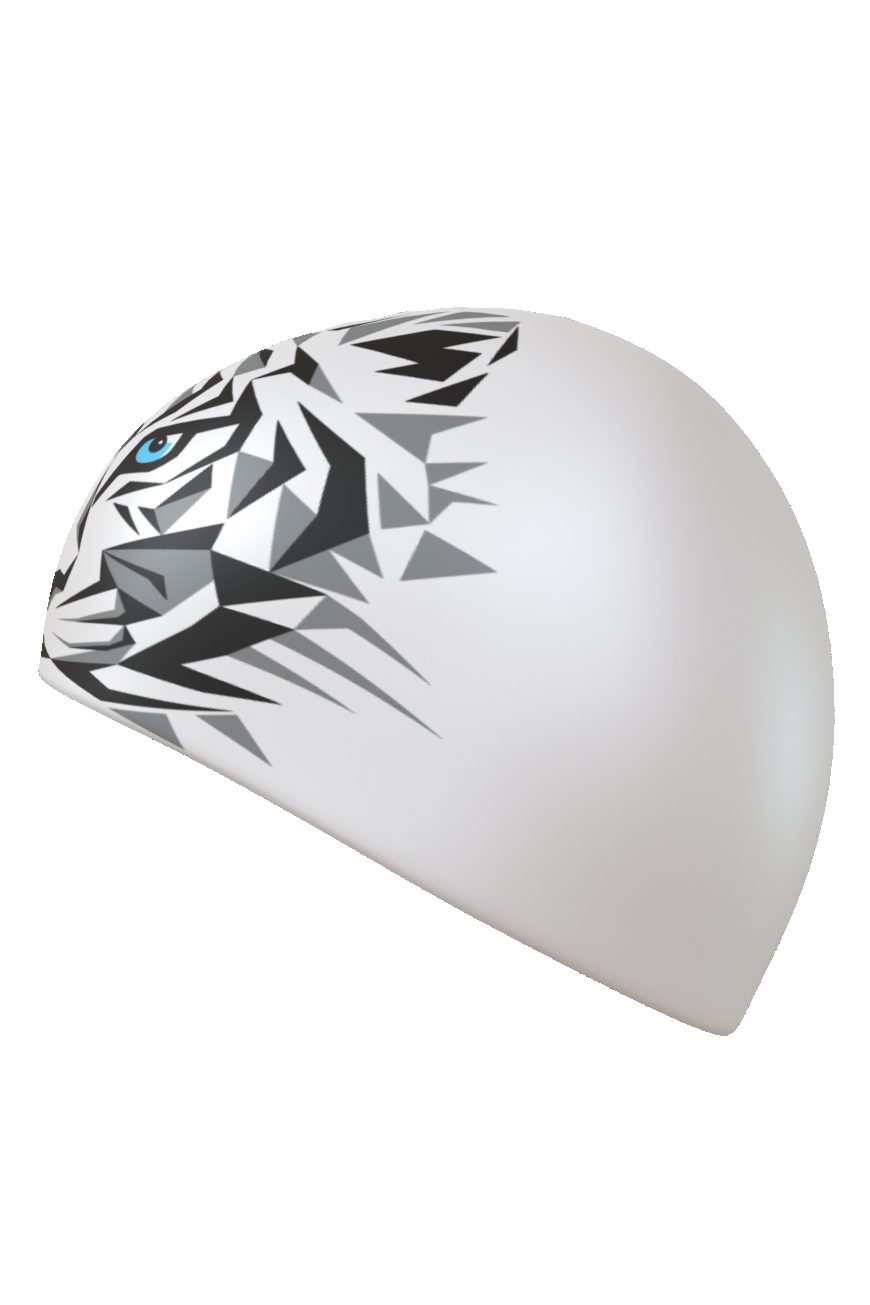 Шапочка силиконовая Tigrillo юниор белая — изображение 1
