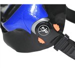 Маска FanDiver F104 черный силикон синяя