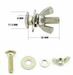 Комплект стяжной (болт d8+шайба+барашек) 32мм — изображение 3