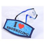 Оголовник "ДЯТЕЛ" рисунок "I love snorkeling"