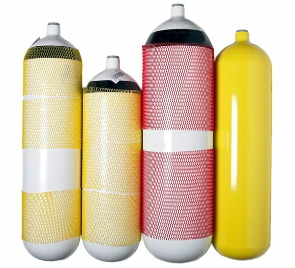 Баллон стальной 15л диам. 204мм 230бар  без вентиля