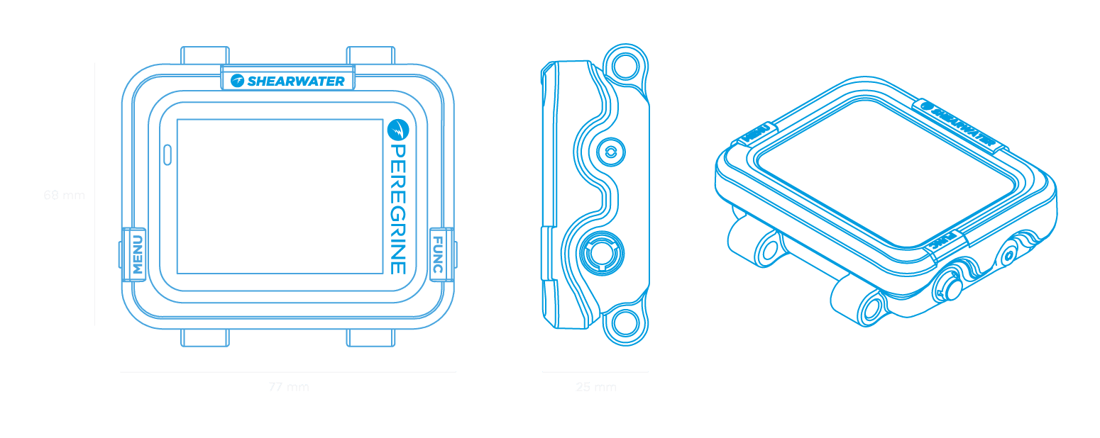 Tech-line-art-3 3 Декомпрессиметр ShearWater Peregrine белый — изображение 1