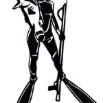 Наклейка Подводная охотница