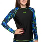 Футболка лайкра MadWave женская длинный рукав синяя