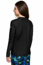 Футболка лайкра MadWave женская длинный рукав чёрная — изображение 2