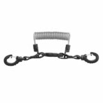 Держатель со спиральным тросом и карабинами