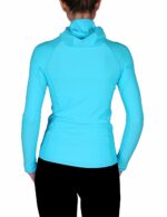 Футболка iQ UV 300+ капюшоном длинный рукав бирюзовый женская — изображение 2