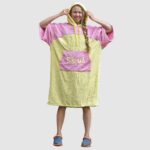 Пончо Soul махра детский желтый/розовый
