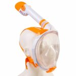 Маска Scorpena Swim полнолицевая белый/оранж