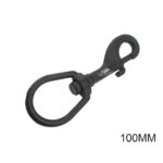 Карабин с кольцом нержавеющая сталь 100мм черный