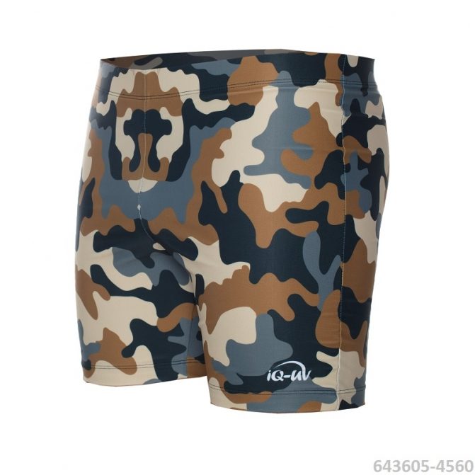_-4560 Шорты лайкра iQ UV 230+ мужские камуфляж оливковый — изображение 1