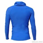 Футболка iQ UV 300 лайкра мужская длинный рукав с капюшоном синий