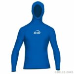 Футболка iQ UV 300 лайкра мужская длинный рукав с капюшоном синий — изображение 6