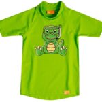 Футболка лайкра детская iQ UV 300+ зелёный Dino