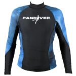 Футболка Galaxy лайкра черный/синий длинный рукав мужская