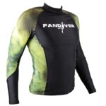 Футболка Galaxy лайкра черный/зеленый длинный рукав мужская