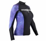 Футболка Galaxy лайкра черный/фиолетовый длинный рукав женская — изображение 2