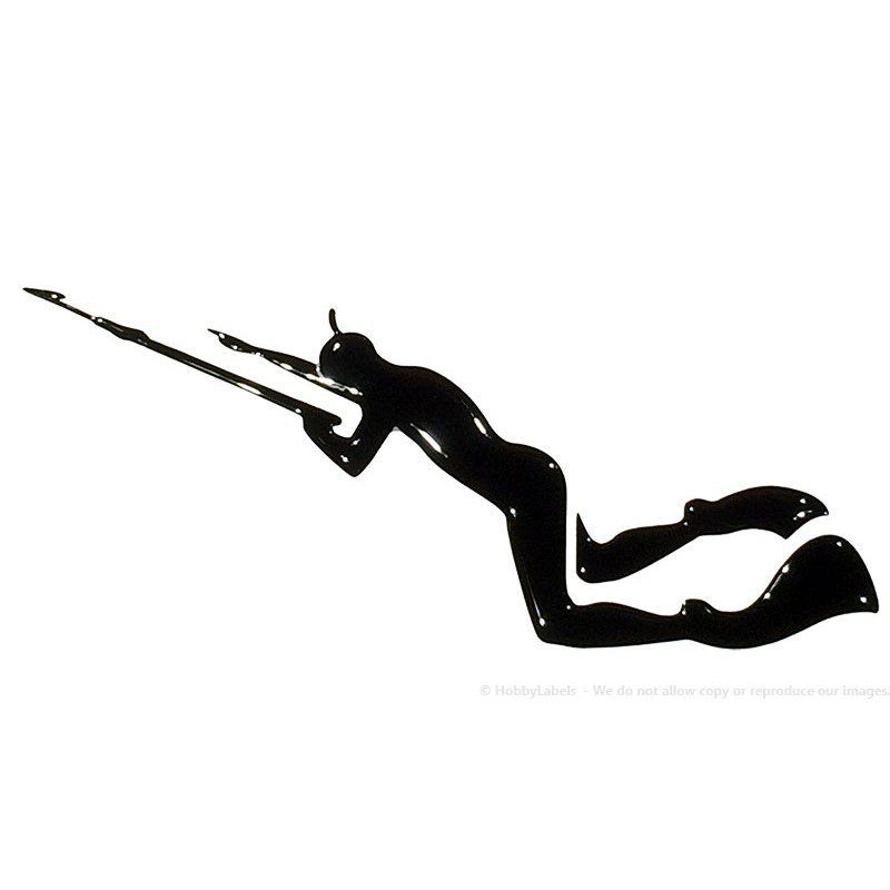 hg-w04.021.b_hobbylabels.3d.sticker.water.spearfishing__1_ Наклейка Подводный охотник — изображение 1