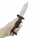 Нож водолазный острый конец черный — изображение 4