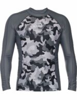Футболка iQ лайкра UV 230 мужская камуфляж серый длинный рукав