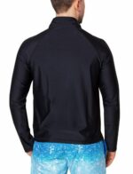 Футболка iQ UV 300+ мужская черная на молнии длинный рукав — изображение 3