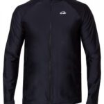 Футболка iQ UV 300+ мужская черная на молнии длинный рукав