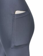 Штаны лайкра  LEGGINS iQ UV 300+ мужские с карманом пепельный — изображение 4