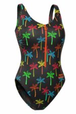 Купальник Siena черный пальмы