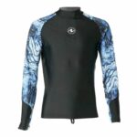 Футболка Aqualung лайкра черный/синий длинный рукав мужская